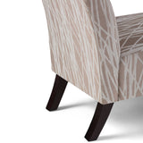 Upholstered Armless Accent Chair with Solid Wood Legs