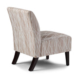 Upholstered Armless Accent Chair with Solid Wood Legs