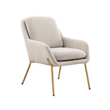 Upholstered Boucle Minimalist Accent Chair
