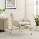 Upholstered Boucle Minimalist Accent Chair