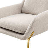 Upholstered Boucle Minimalist Accent Chair