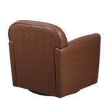 Upholstered Faux Leather 360 Degree Swivel Armchair
