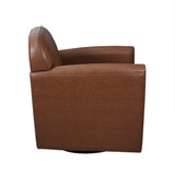 Upholstered Faux Leather 360 Degree Swivel Armchair