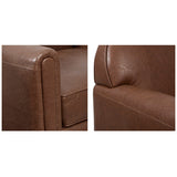 Upholstered Faux Leather 360 Degree Swivel Armchair
