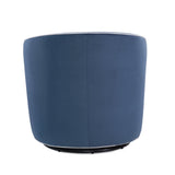 Upholstered Swivel Chair with Cream Welt, Sloped Arms and Removable Cushion