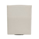 Upholstered Swivel Chair with Sloped Arms and Metal Base