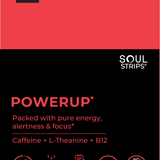 Soul Strips PowerUp Vegan Sugar Free Strawberry Flavor 30 Strips
