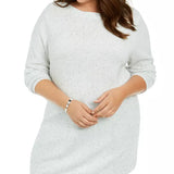 Karen Scott Women's Plus Size Curved Hem Tunic  Natural Size 2X