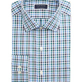 Club Room Men's Regular-Fit Stretch Wrinkle-Resistant Gingham Dress Shirt Size 17x34-35