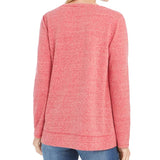 Style & Co Women's Joyful Graphic Sweatshirt Red Size Large