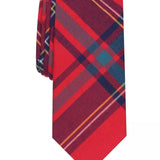 Bar III Men's Abby Skinny Plaid Tie Red Size Regular
