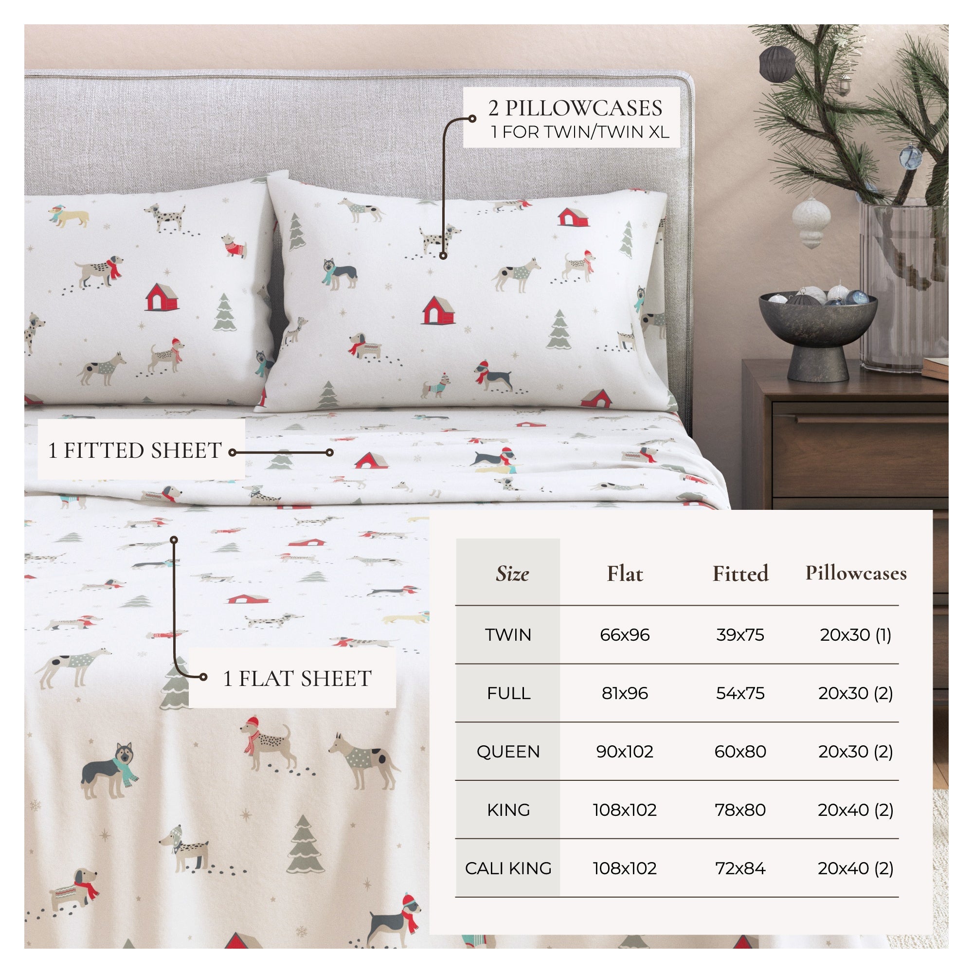4-piece Turkish Cotton Flannel Sheet - Whittaker Collection