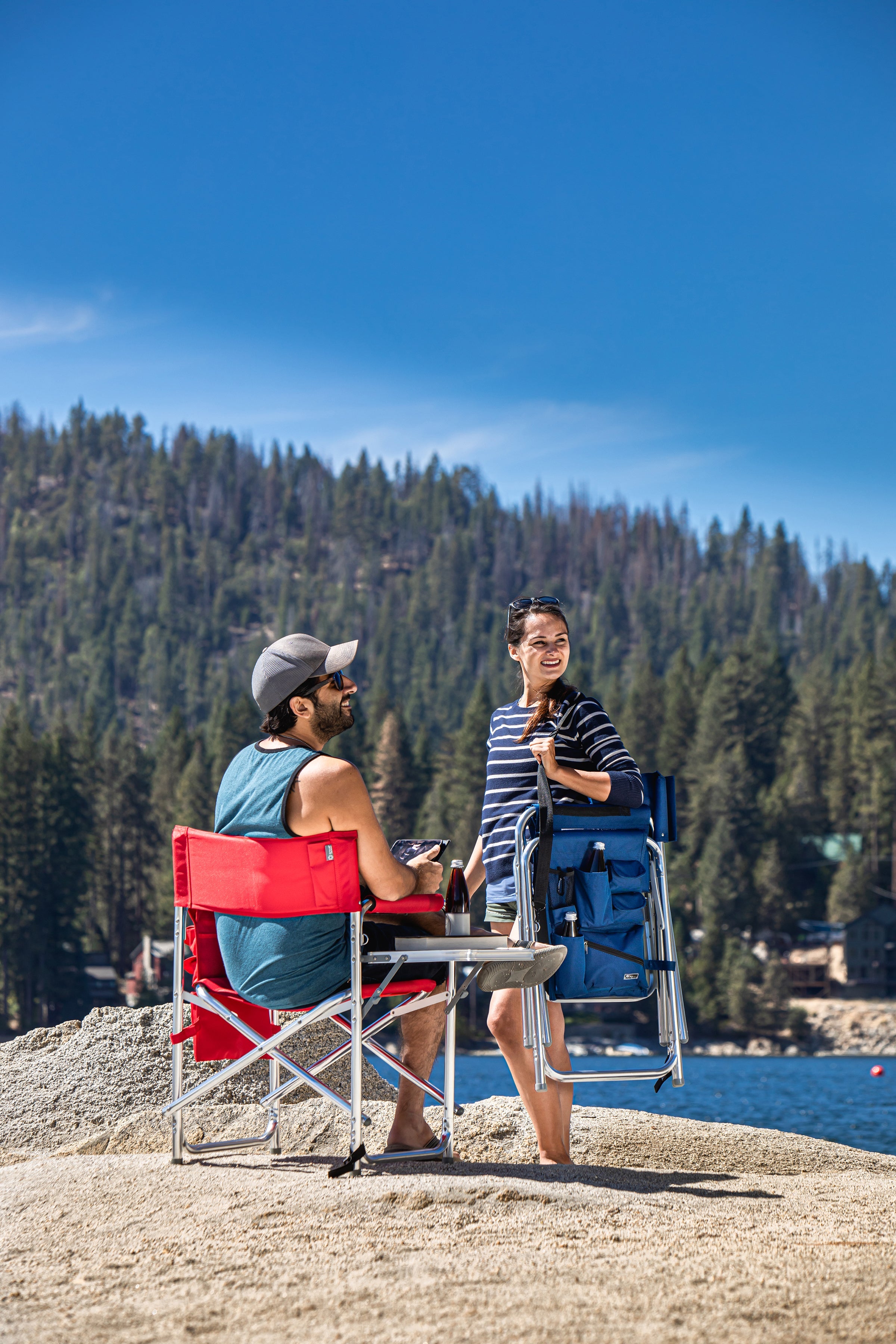 Purple Sports Chair With Side Table