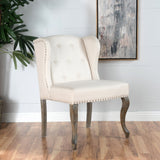 Valsa Upholstered Accent Chair with Nailhead Trim and Wing Back