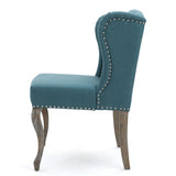 Valsa Upholstered Accent Chair with Nailhead Trim and Wing Back