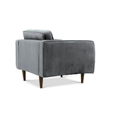 Velvet Button Tufted Lounge Chair