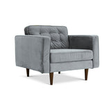 Velvet Button Tufted Lounge Chair