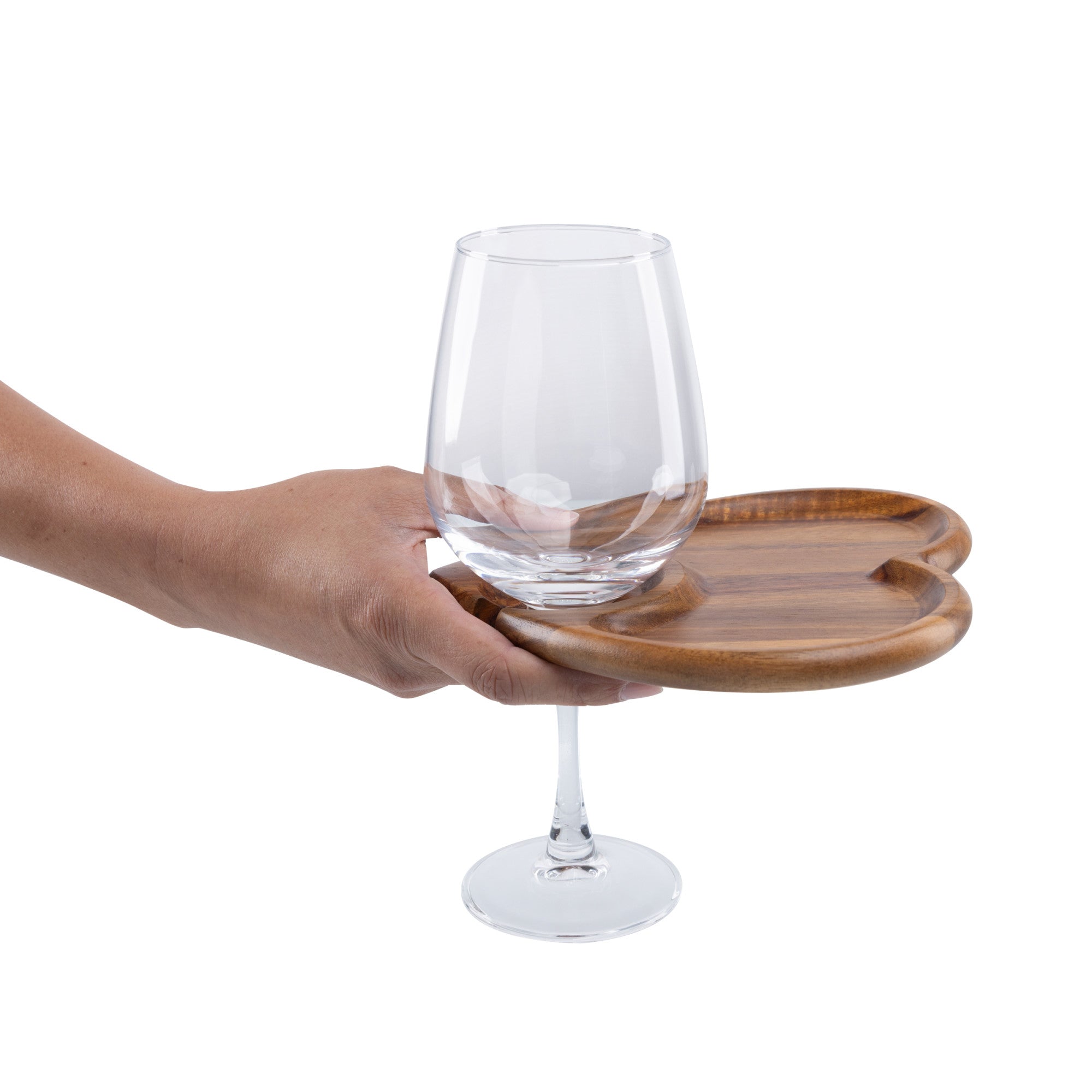 Heart Shaped Wine Appetizer Plate Set of 4