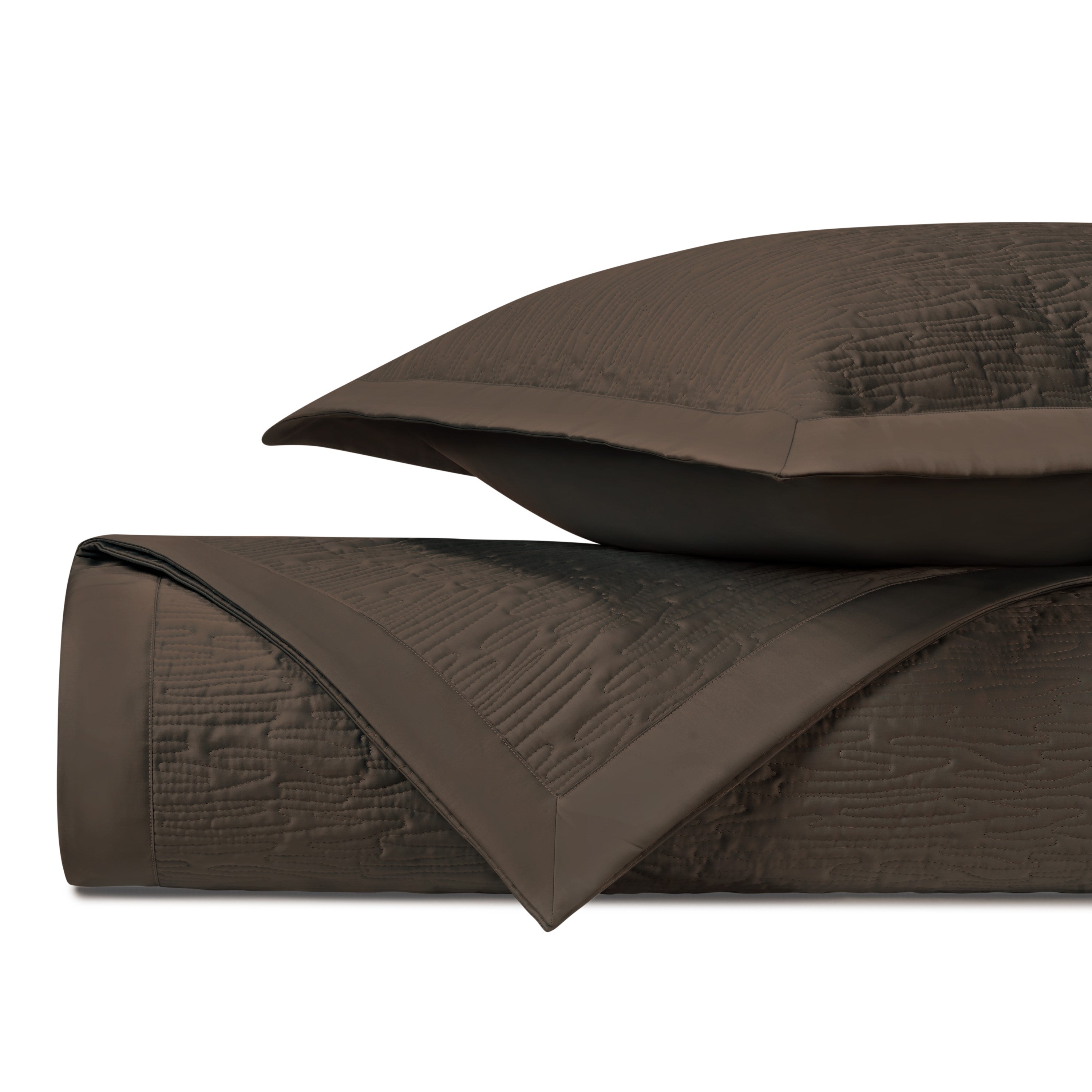 Wave Quilted Coverlet (Euro) Set