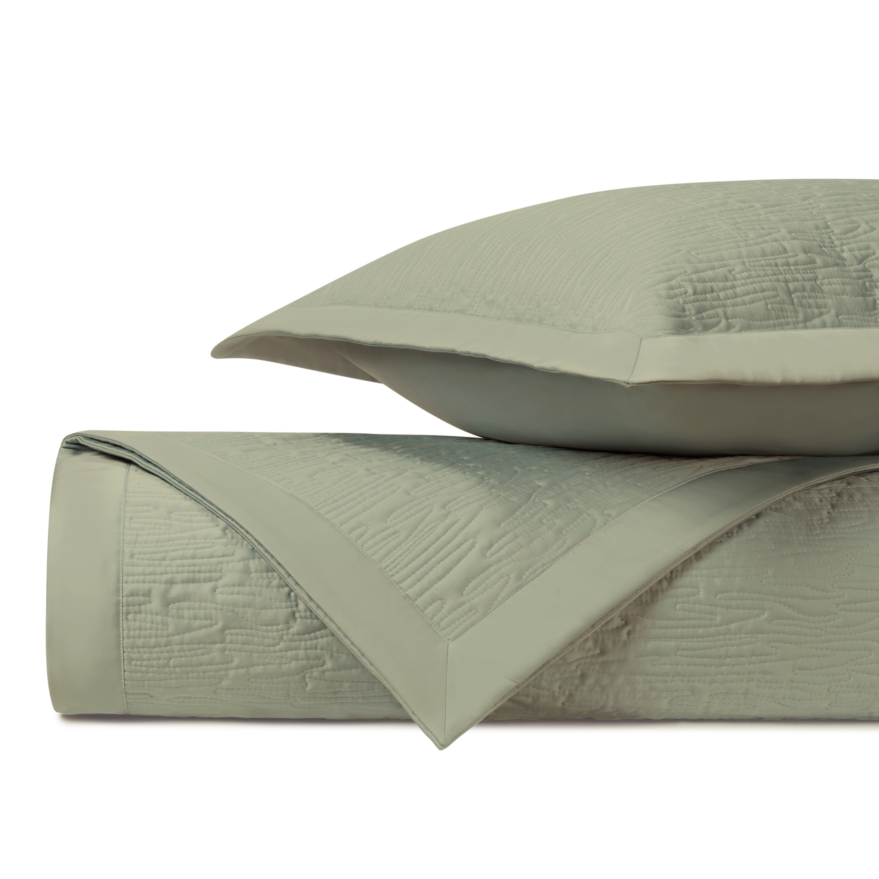 Wave Quilted Coverlet (Euro) Set