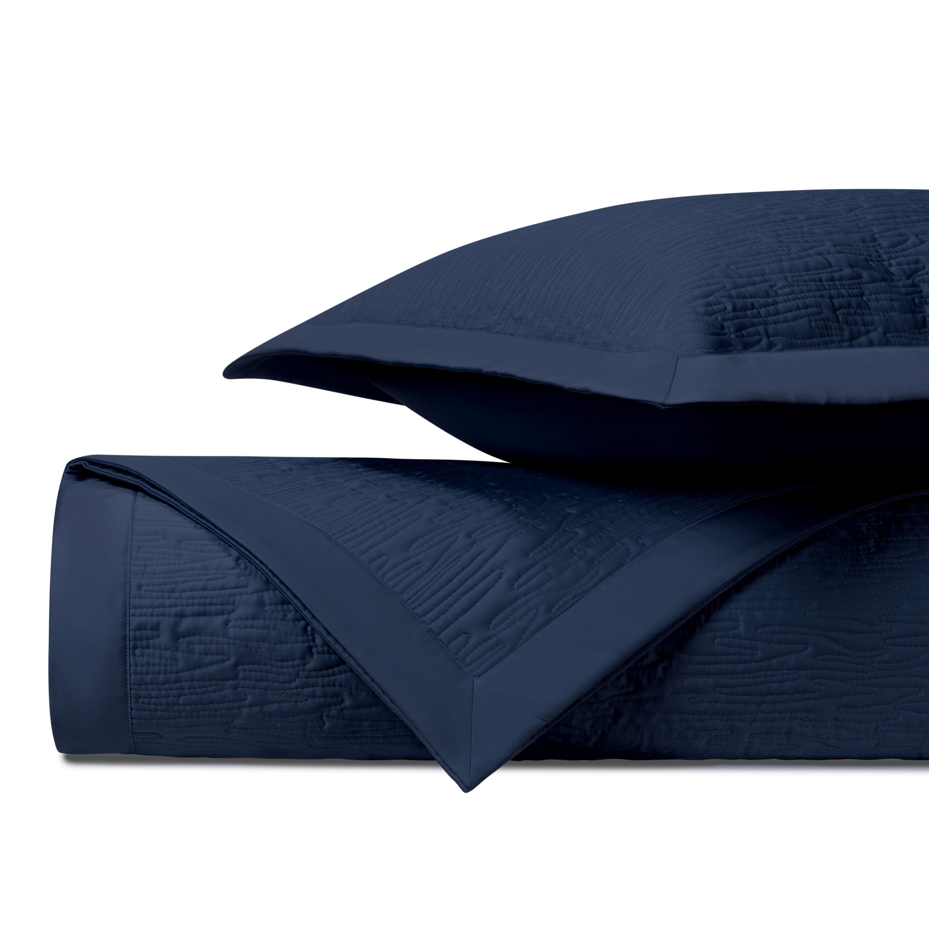 Wave Quilted Coverlet (Euro) Set