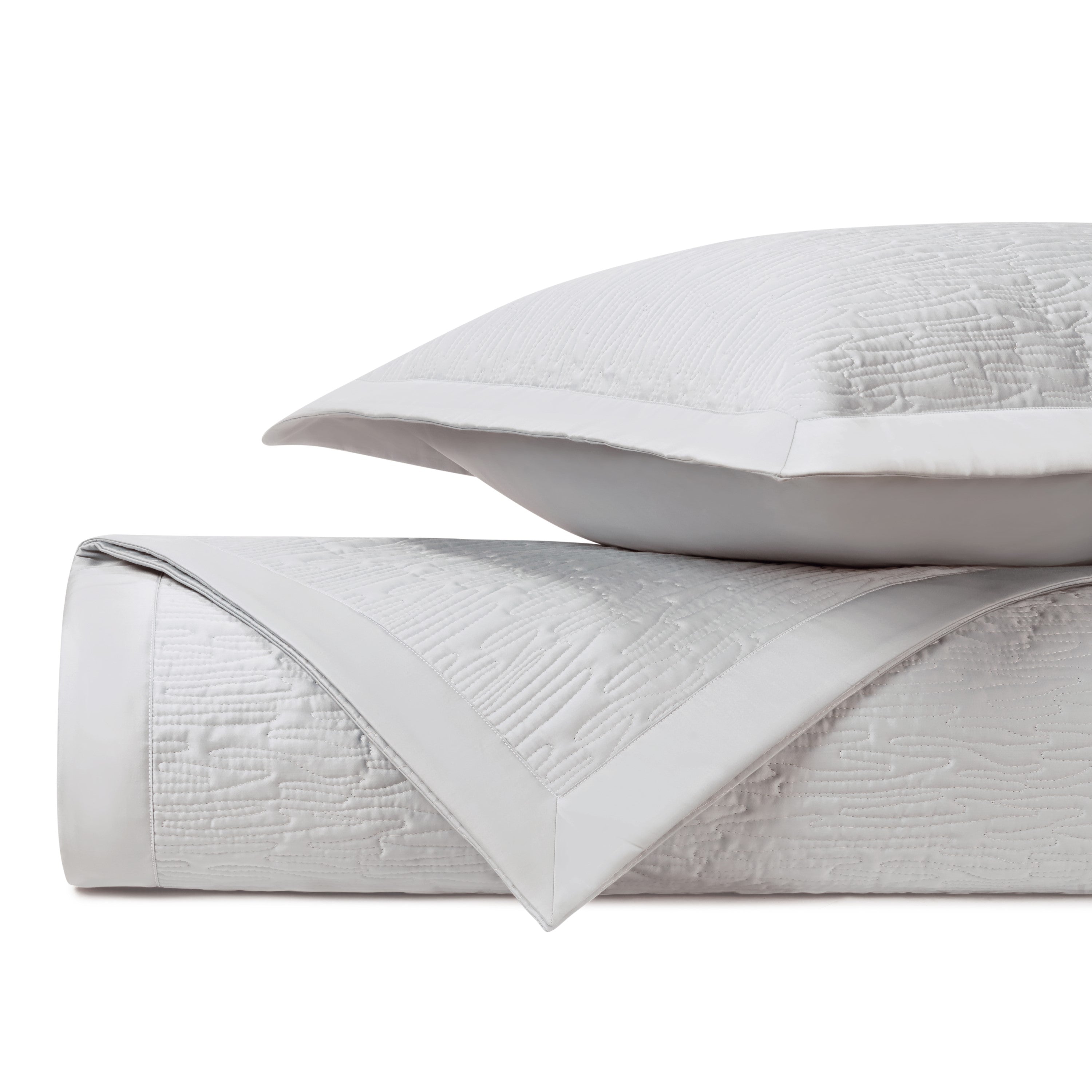 Wave Quilted Coverlet (Euro) Set