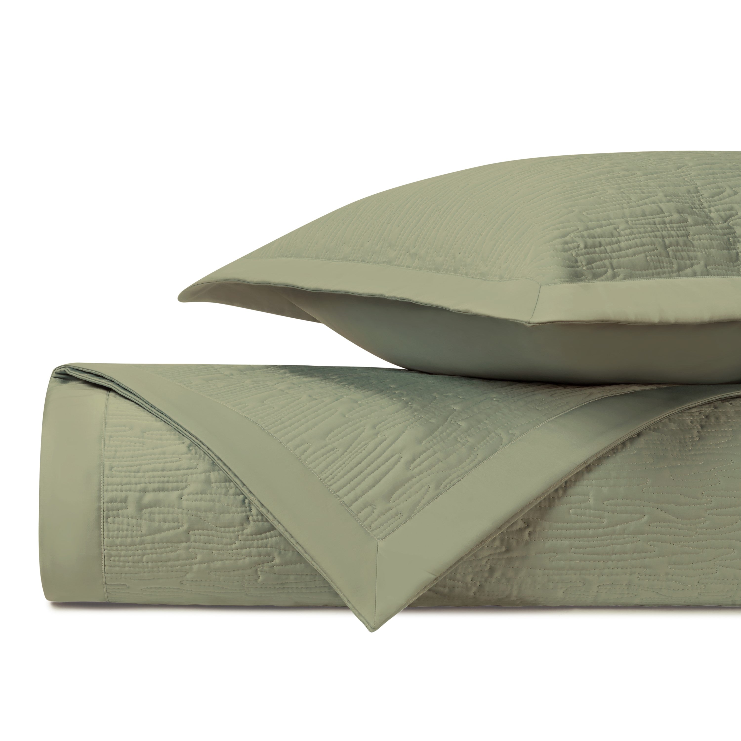Wave Quilted Coverlet (Euro) Set