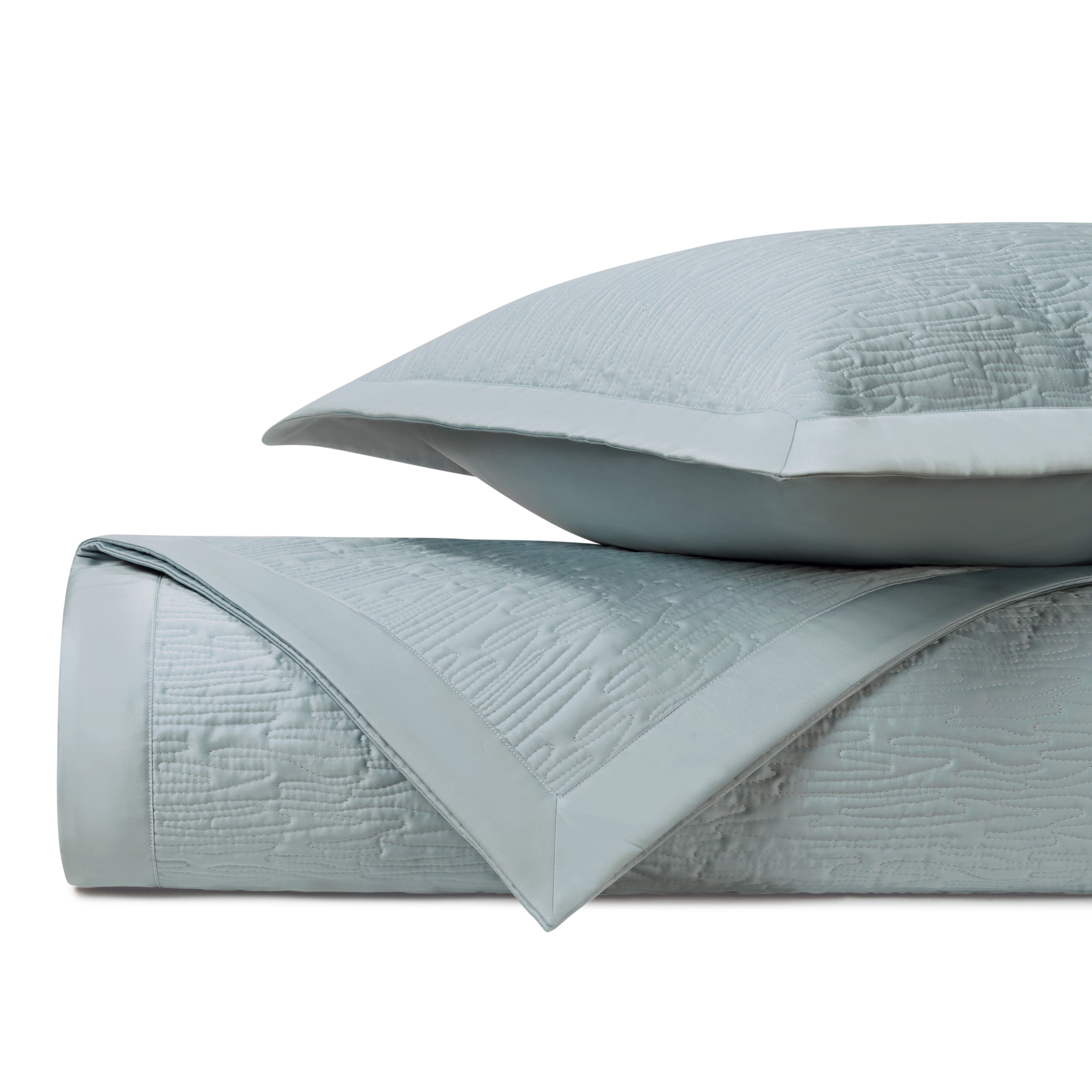 Wave Quilted Coverlet (Euro) Set