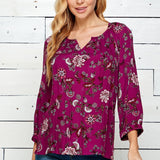 Westport 3/4 Button Cuff Sleeve Blouse