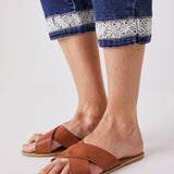 Westport Signature 5 Pocket With Crochet Inset Hem Capri Jean