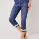 Westport Signature 5 Pocket With Crochet Inset Hem Capri Jean