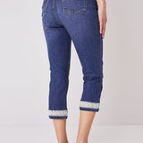 Westport Signature 5 Pocket With Crochet Inset Hem Capri Jean