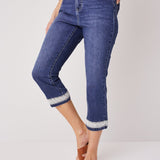 Westport Signature 5 Pocket With Crochet Inset Hem Capri Jean