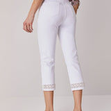 Westport Signature 5 Pocket With Crochet Inset Hem Capri Jean