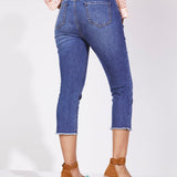 Westport Signature Basic Capri Pants with Fray Hem
