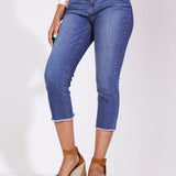 Westport Signature Basic Capri Pants with Fray Hem