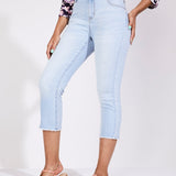 Westport Signature Basic Capri Pants with Fray Hem