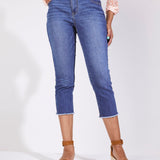 Westport Signature Basic Capri Pants with Fray Hem