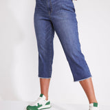 Westport Signature Basic Capri Pants with Frey Hem - Plus
