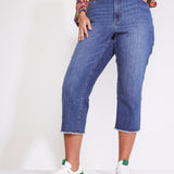 Westport Signature Basic Capri Pants with Frey Hem - Plus