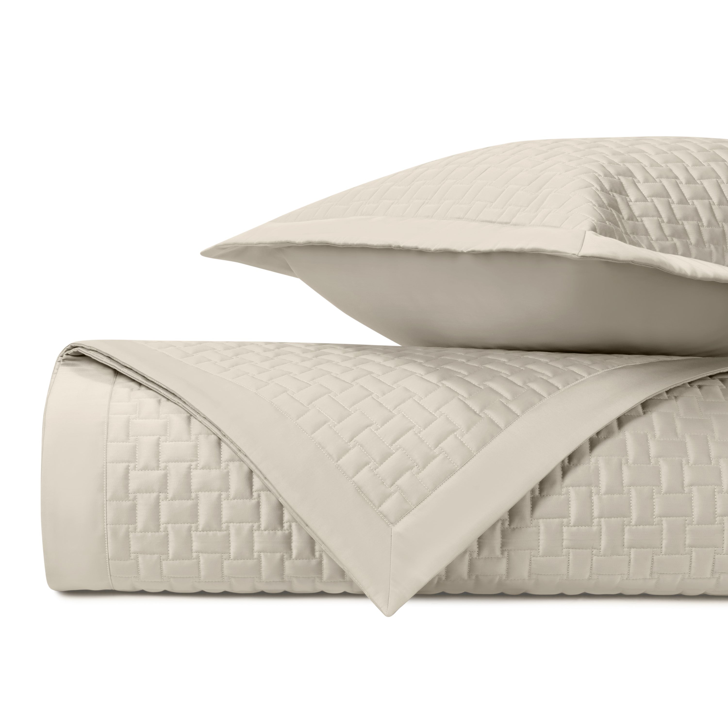 Wicker Quilted Coverlet (euro) Set
