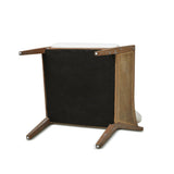 Wood & Rattan Accent Chair with Removable Cushion