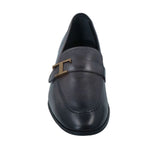 TOD'S Men's Leather T Piatta Loafers Black Size 10