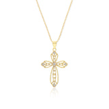 Softly Curved Cross Necklace Pendant