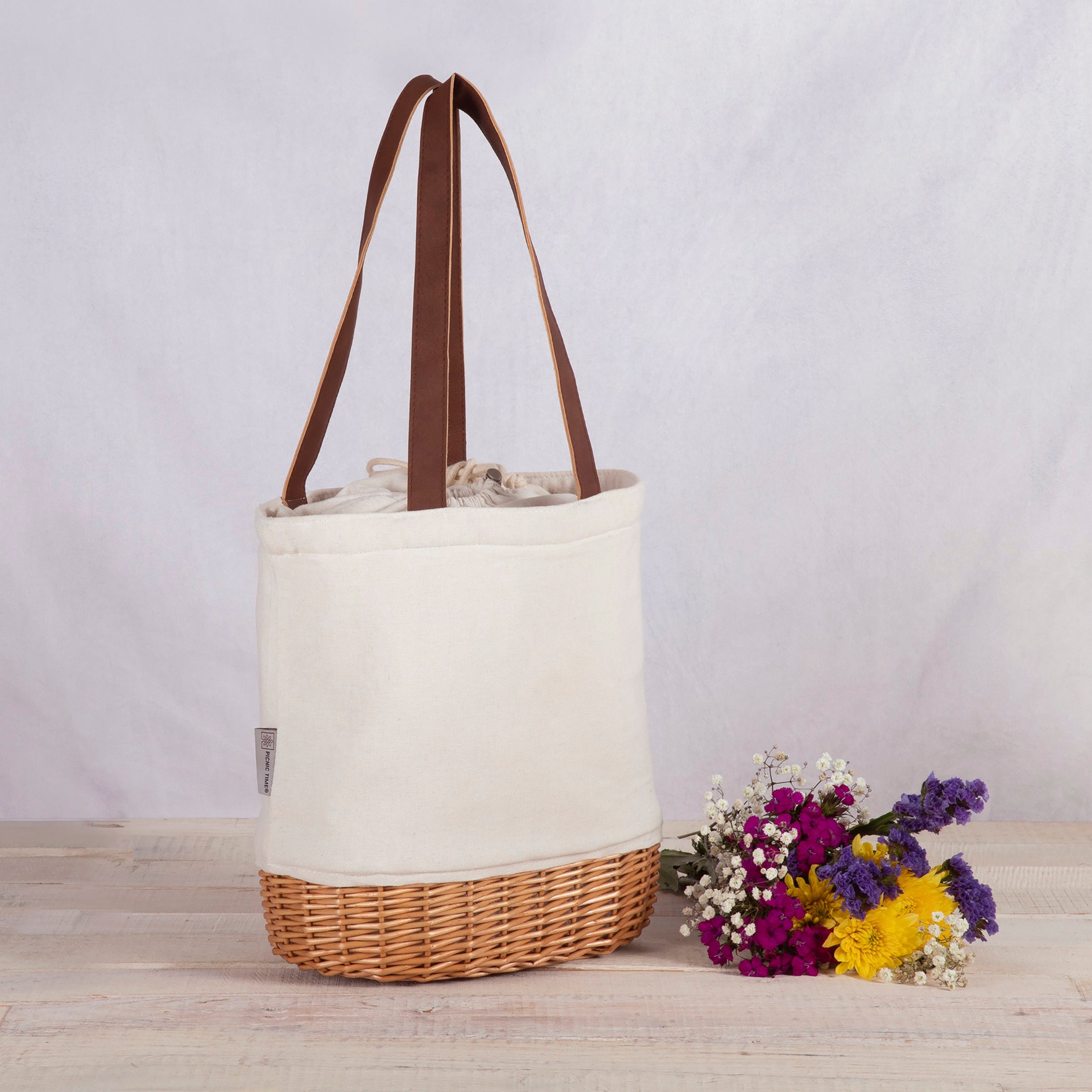 Pico Willow And Canvas Lunch Basket